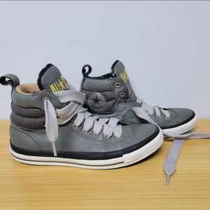 Converse All Star Hi Tops Mens 8 Grey Sneaker Shoes‎ Preowned Worn
